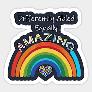 Autism Awareness & Support Equally Amazing Sticker